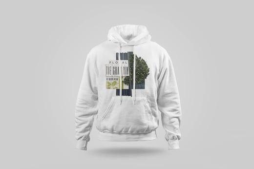 Hoodie — Floral Tie Guan Yin