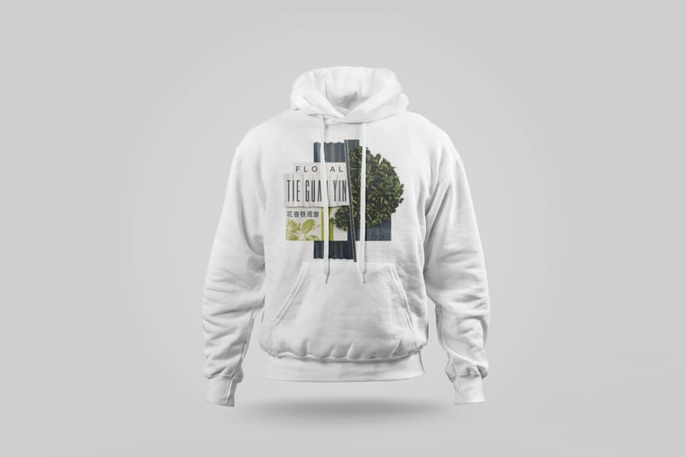 Hoodie — Floral Tie Guan Yin